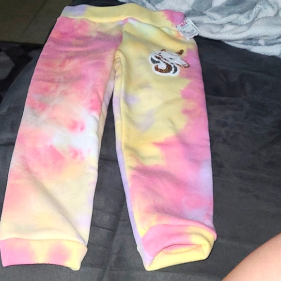 Girls Pink Other - Tye dyed sweat pants